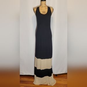 Mossimo Black & Cream Striped Racerback Maxi Dress | NWOT! | Sz. XL